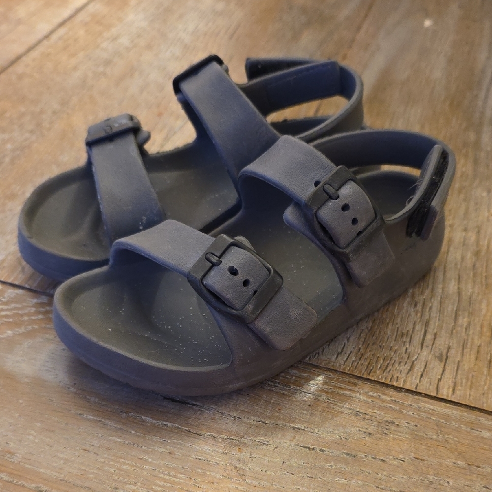 Kids Adjustable Navy Blue Buckle Sandals